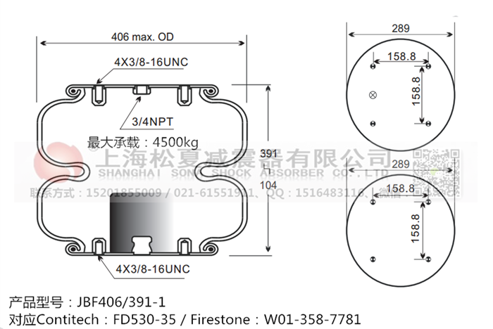 JBF406/391-2橡膠<a href='http://www.mouserwei2.com/' target='_blank'><u>空氣彈簧</u></a>